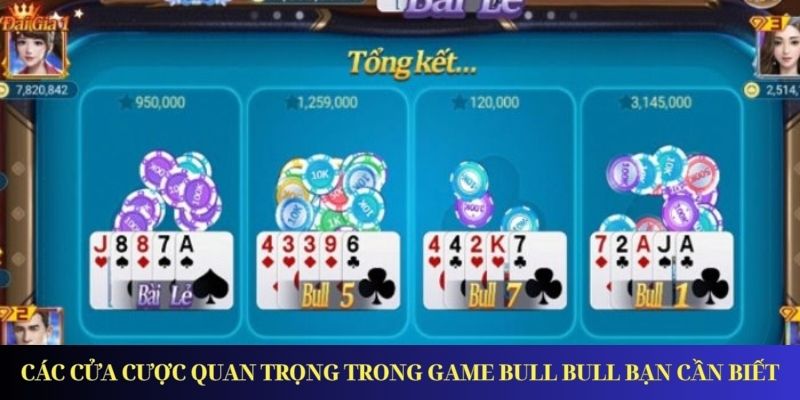 Game Bull Bull - Hướng Dẫn Chơi Và Săn Thưởng Giá Trị 2025 Các cửa cược quan trọng trong game Bull Bull bạn cần biết